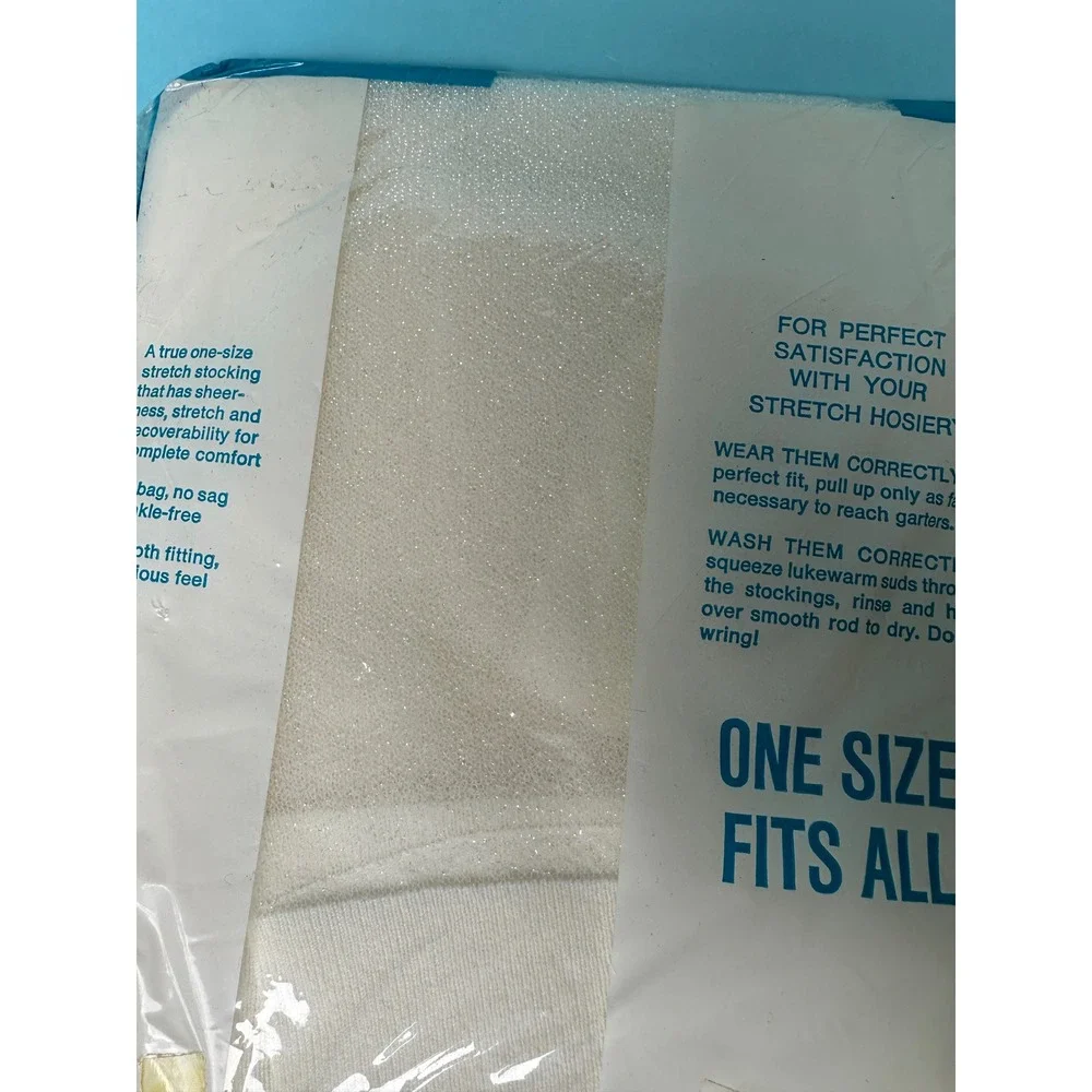 Vintage 1960s Glitter Stockings Deadstock Mother of Pearl Sheer Hosiery NOS